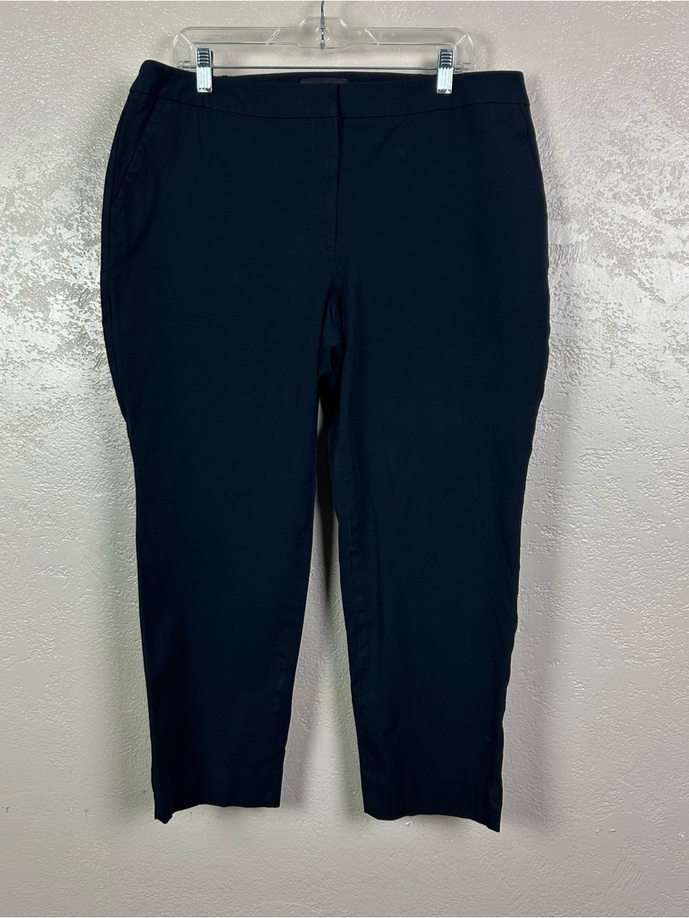 Talbots Hampshire ankle Dark Navy blue elastic waist stretch pants size 16 W